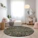 Addison Rugs Chantille Mocha 8'0" x 8'0" Round Room Scene