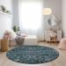 Addison Rugs Chantille Teal 8'0" x 8'0" Round Room Scene