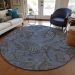 Addison Rugs Chantille Charcoal 8'0" x 8'0" Round Room Scene