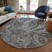 Addison Rugs Chantille Gray 8'0" x 8'0" Round Room Scene
