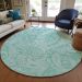 Addison Rugs Chantille Teal 8'0" x 8'0" Round Room Scene