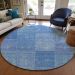Addison Rugs Chantille Denim 8'0" x 8'0" Round Room Scene