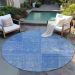 Addison Rugs Chantille Denim 8'0" x 8'0" Round Room Scene