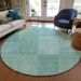 Addison Rugs Chantille Teal 8'0" x 8'0" Round Room Scene