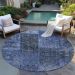 Addison Rugs Chantille Navy 8'0" x 8'0" Round Room Scene