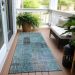 Addison Rugs Chantille Teal 2'3" x 7'6" Runner Room Scene