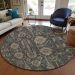 Addison Rugs Chantille Gray 8'0" x 8'0" Round Room Scene