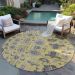 Addison Rugs Chantille Honey 8'0" x 8'0" Round Room Scene