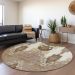 Addison Rugs Chantille Brown 8'0" x 8'0" Round Room Scene