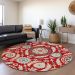 Addison Rugs Chantille Red 8'0" x 8'0" Round Room Scene