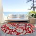 Addison Rugs Chantille Red 8'0" x 8'0" Round Room Scene