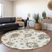 Addison Rugs Chantille Ivory 8'0" x 8'0" Round Room Scene