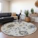 Addison Rugs Chantille Silver 8'0" x 8'0" Round Room Scene