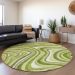 Addison Rugs Chantille Lime 8'0" x 8'0" Round Room Scene