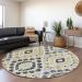 Addison Rugs Chantille Gray 8'0" x 8'0" Round Room Scene