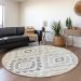 Addison Rugs Chantille Silver 8'0" x 8'0" Round Room Scene