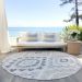 Addison Rugs Chantille Silver 8'0" x 8'0" Round Room Scene