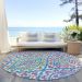 Addison Rugs Chantille White 8'0" x 8'0" Round Room Scene