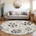 Addison Rugs Chantille Black 8'0" x 8'0" Round Room Scene