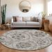 Addison Rugs Chantille Gray 8'0" x 8'0" Round Room Scene