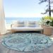 Addison Rugs Chantille Teal 8'0" x 8'0" Round Room Scene