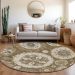 Addison Rugs Chantille Brown 8'0" x 8'0" Round Room Scene