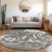 Addison Rugs Chantille Charcoal 8'0" x 8'0" Round Room Scene