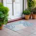 Addison Rugs Chantille Teal 1'8" x 2'6" Room Scene