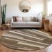 Addison Rugs Chantille Brown 8'0" x 8'0" Round Room Scene
