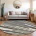 Addison Rugs Chantille Charcoal 8'0" x 8'0" Round Room Scene