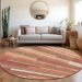 Addison Rugs Chantille Coral 8'0" x 8'0" Round Room Scene