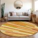 Addison Rugs Chantille Orange 8'0" x 8'0" Round Room Scene