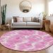 Addison Rugs Chantille Pink 8'0" x 8'0" Round Room Scene