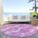 Addison Rugs Chantille Pink 8'0" x 8'0" Round Room Scene