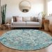Addison Rugs Chantille Teal 8'0" x 8'0" Round Room Scene