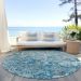 Addison Rugs Chantille Teal 8'0" x 8'0" Round Room Scene