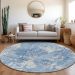 Addison Rugs Chantille Blue 8'0" x 8'0" Round Room Scene
