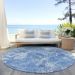Addison Rugs Chantille Blue 8'0" x 8'0" Round Room Scene