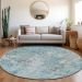 Addison Rugs Chantille Teal 8'0" x 8'0" Round Room Scene