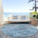 Addison Rugs Chantille Teal 8'0" x 8'0" Round Room Scene