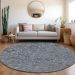 Addison Rugs Chantille Blue 8'0" x 8'0" Round Room Scene