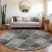 Addison Rugs Chantille Gray 8'0" x 8'0" Round Room Scene