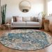 Addison Rugs Chantille Blue 8'0" x 8'0" Round Room Scene