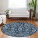 Addison Rugs Chantille Navy 8'0" x 8'0" Round Room Scene