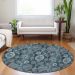 Addison Rugs Chantille Teal 8'0" x 8'0" Round Room Scene