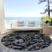 Addison Rugs Chantille Black 8'0" x 8'0" Round Room Scene