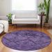 Addison Rugs Chantille Eggplant 8'0" x 8'0" Round Room Scene
