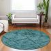Addison Rugs Chantille Teal 8'0" x 8'0" Round Room Scene
