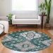 Addison Rugs Chantille Emerald 8'0" x 8'0" Round Room Scene