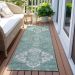 Addison Rugs Chantille Aqua 2'3" x 7'6" Runner Room Scene